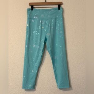 NANETTE LEPORE Blue Foil Zodiac Print Leggings Size XL